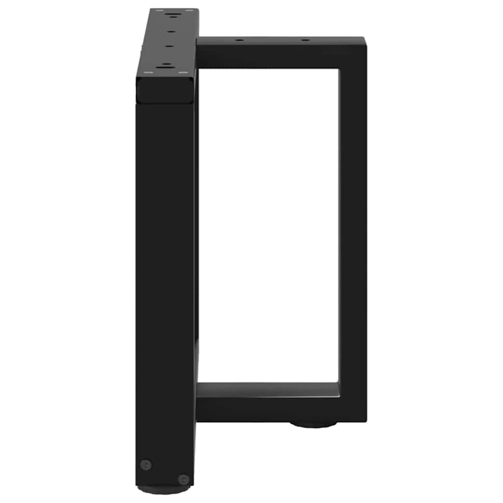 2 db acél fekete dohányzóasztal lábak t-alakú 50x25x(42-43) cm