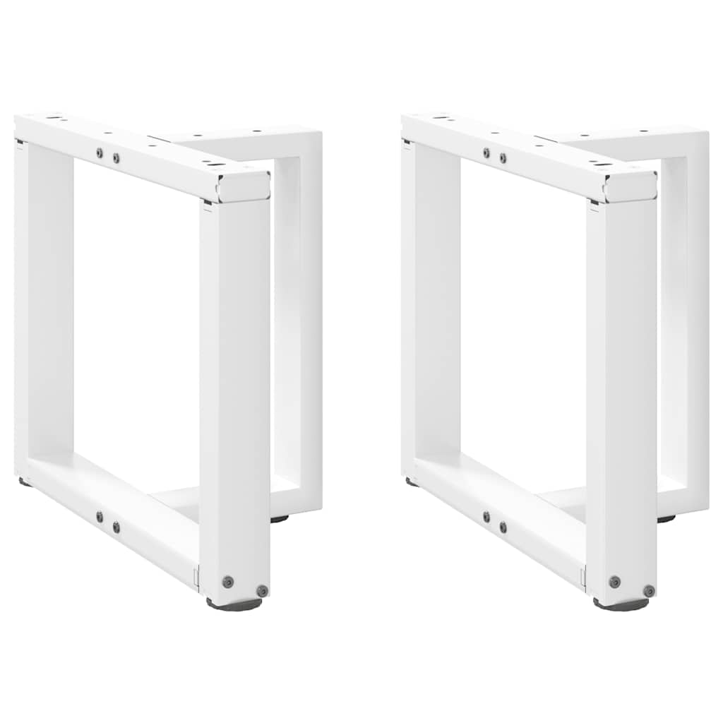 2 db fehér acél dohányzóasztal lábak t-alakú 50x25x(42-43) cm