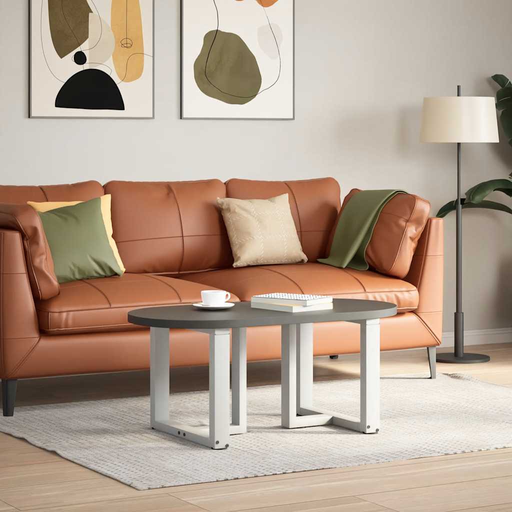 2 db fehér acél dohányzóasztal lábak t-alakú 50x25x(42-43) cm