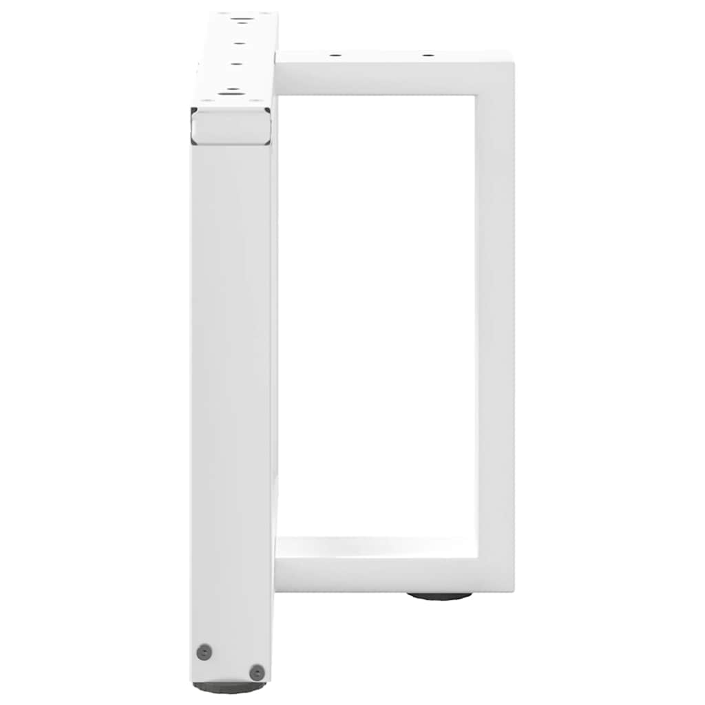 2 db fehér acél dohányzóasztal lábak t-alakú 50x25x(42-43) cm