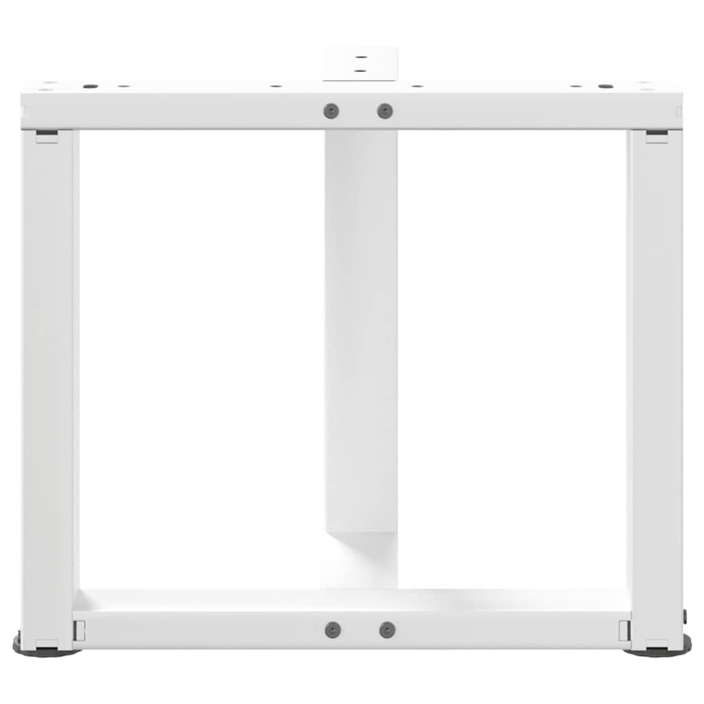 2 db fehér acél dohányzóasztal lábak t-alakú 50x25x(42-43) cm