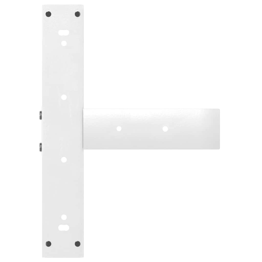 2 db fehér acél dohányzóasztal lábak t-alakú 50x25x(42-43) cm