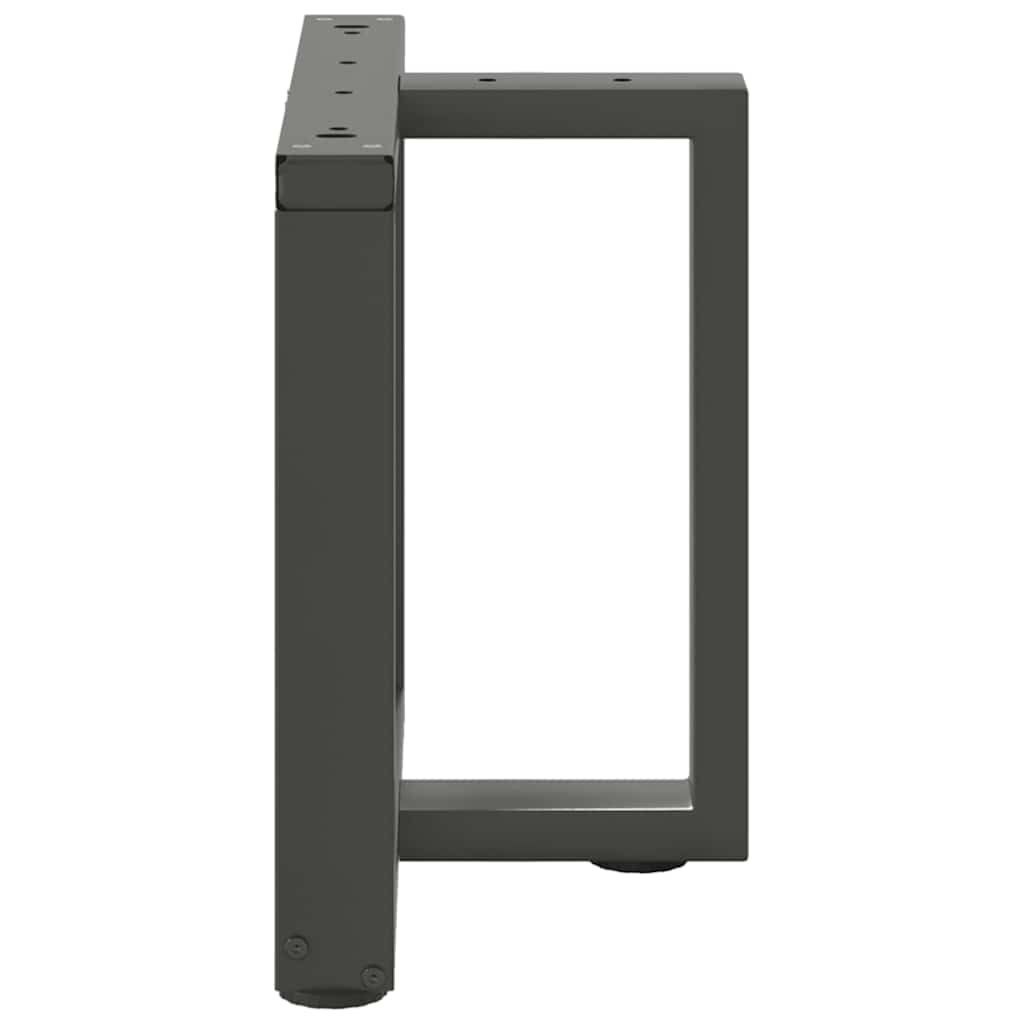 2 db antracit acél dohányzóasztal lábak t-alakú 50x25x(42-43)cm