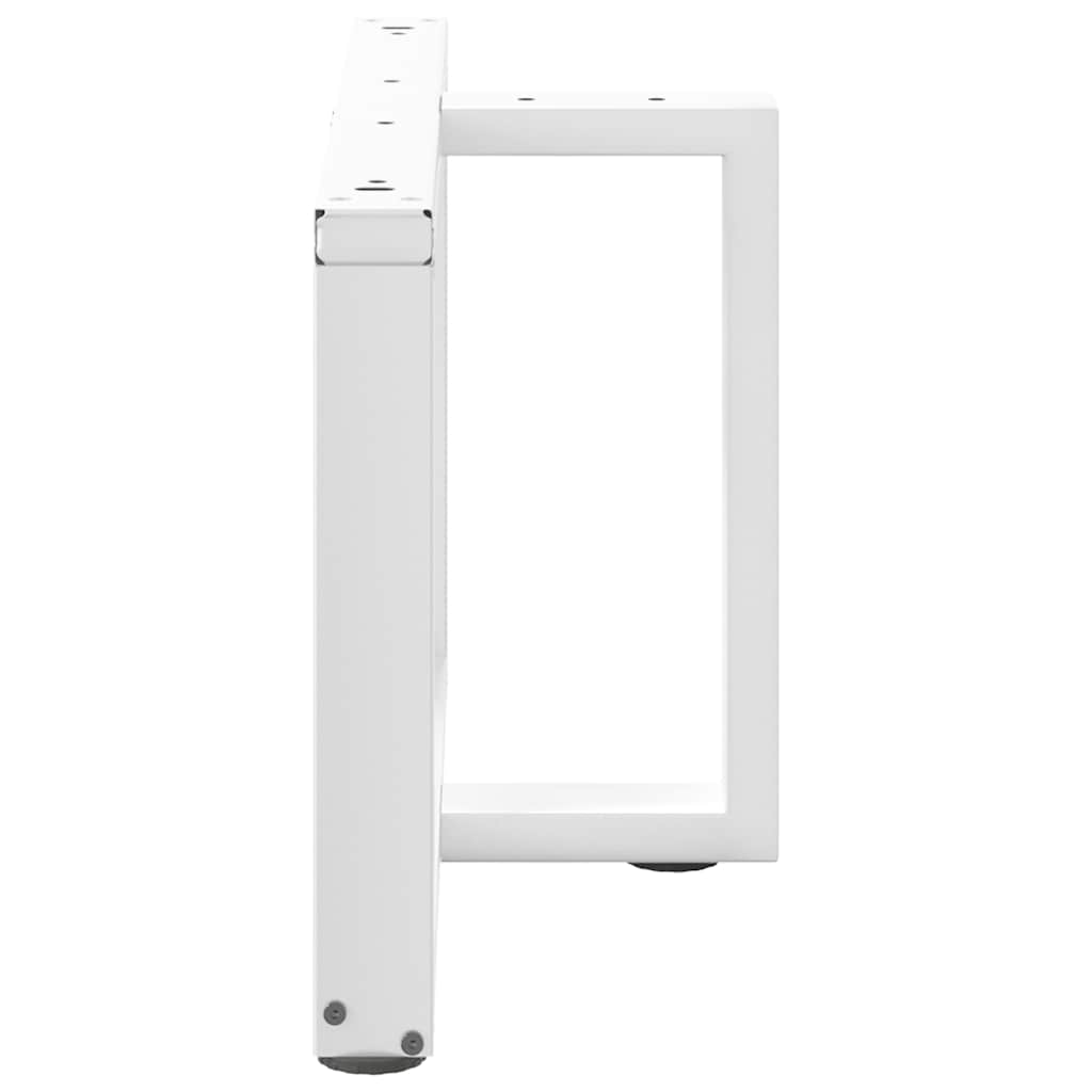 2 db fehér acél dohányzóasztal lábak t-alakú 60x25x(42-43) cm