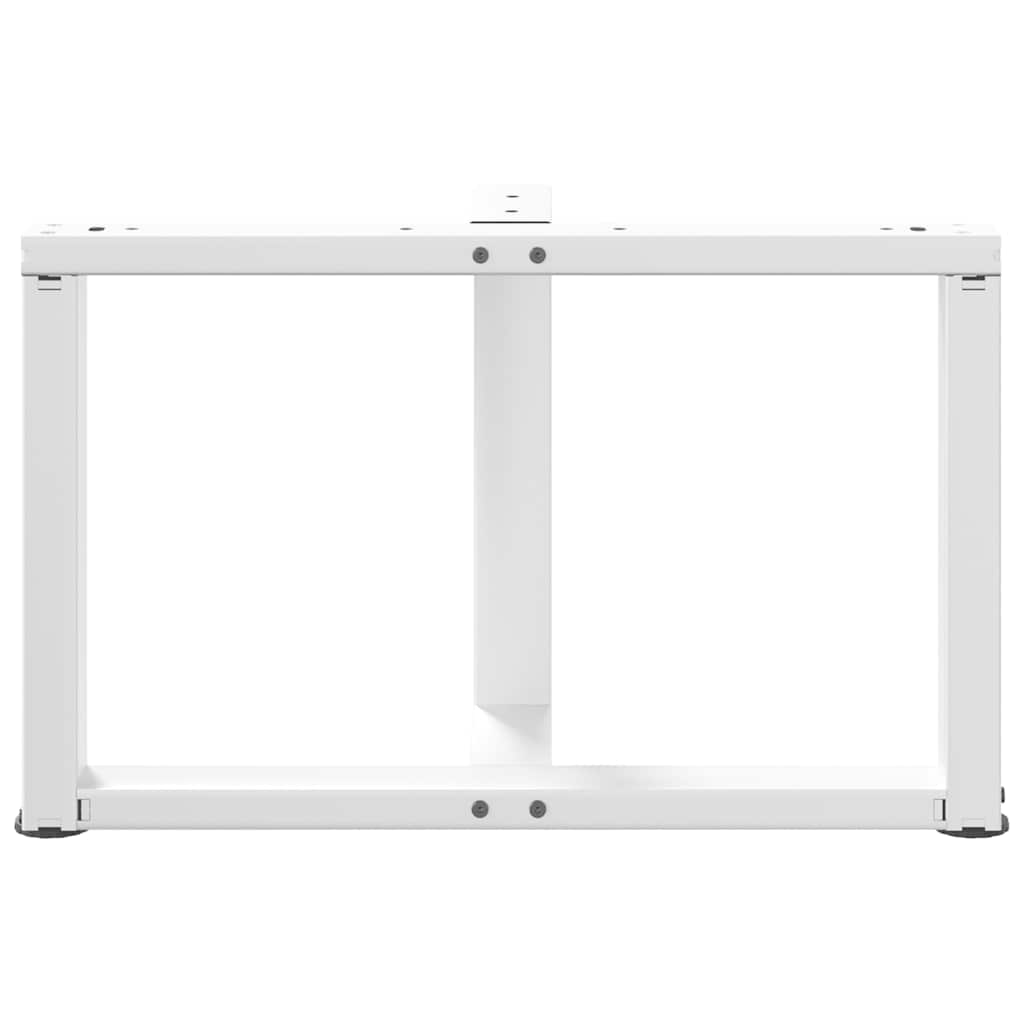 2 db fehér acél dohányzóasztal lábak t-alakú 60x25x(42-43) cm