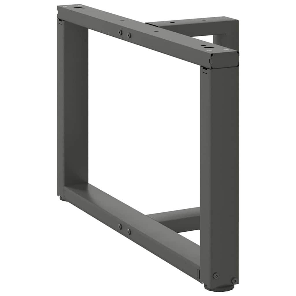 2 db antracit acél dohányzóasztal lábak t-alakú 60x25x(42-43)cm