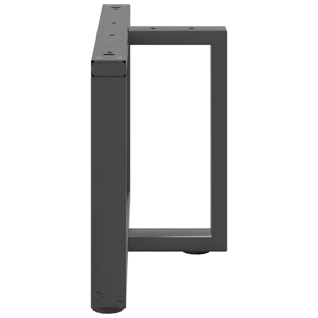 2 db antracit acél dohányzóasztal lábak t-alakú 60x25x(42-43)cm