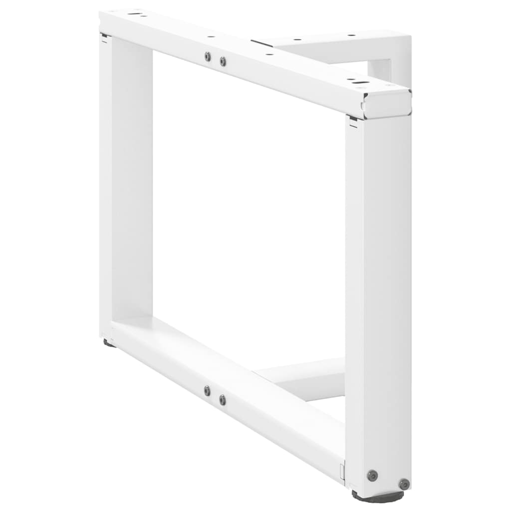 2 db fehér acél dohányzóasztal lábak t-alakú 70x25x(42-43) cm