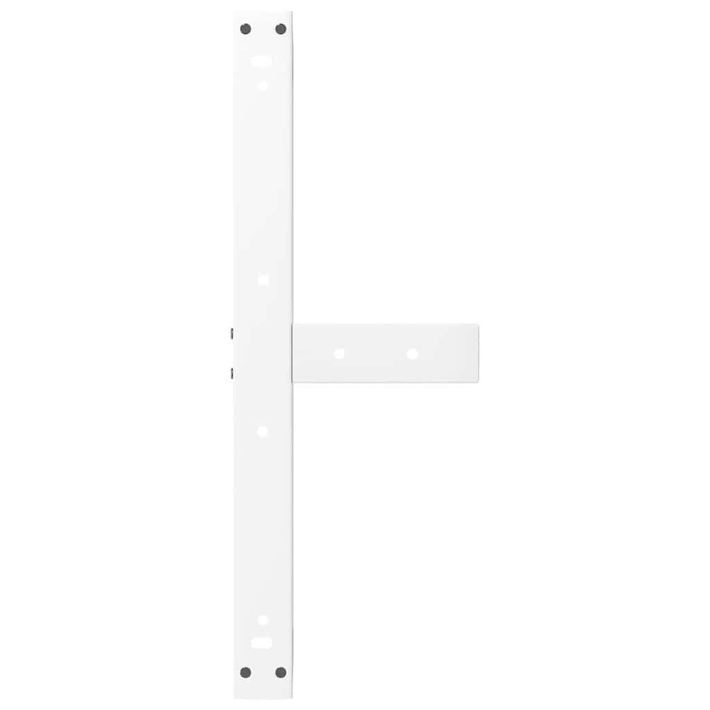 2 db fehér acél dohányzóasztal lábak t-alakú 70x25x(42-43) cm