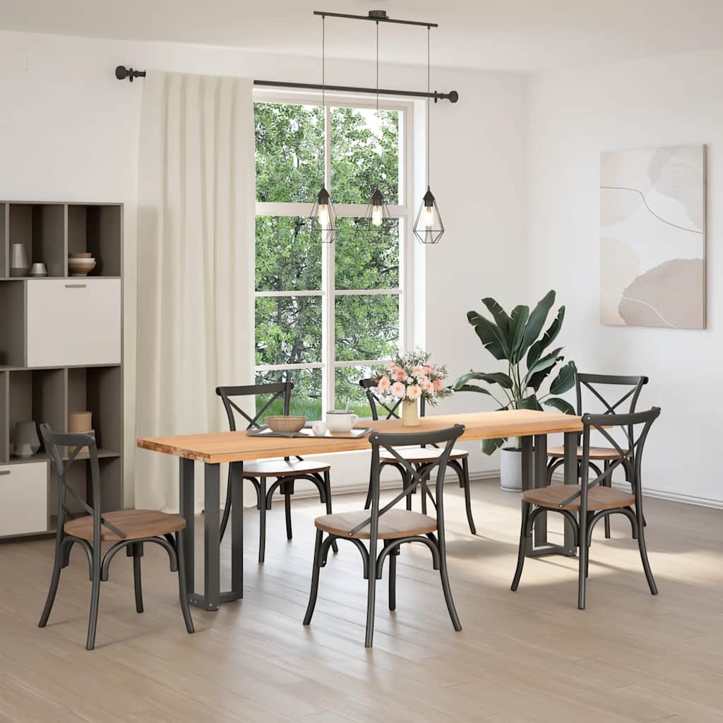 2 db antracit acél konzolasztal lábak t-alakú 20x28x(72-73) cm