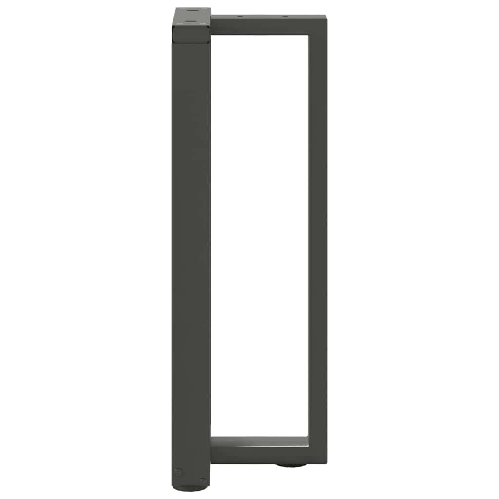 2 db antracit acél konzolasztal lábak t-alakú 20x28x(72-73) cm