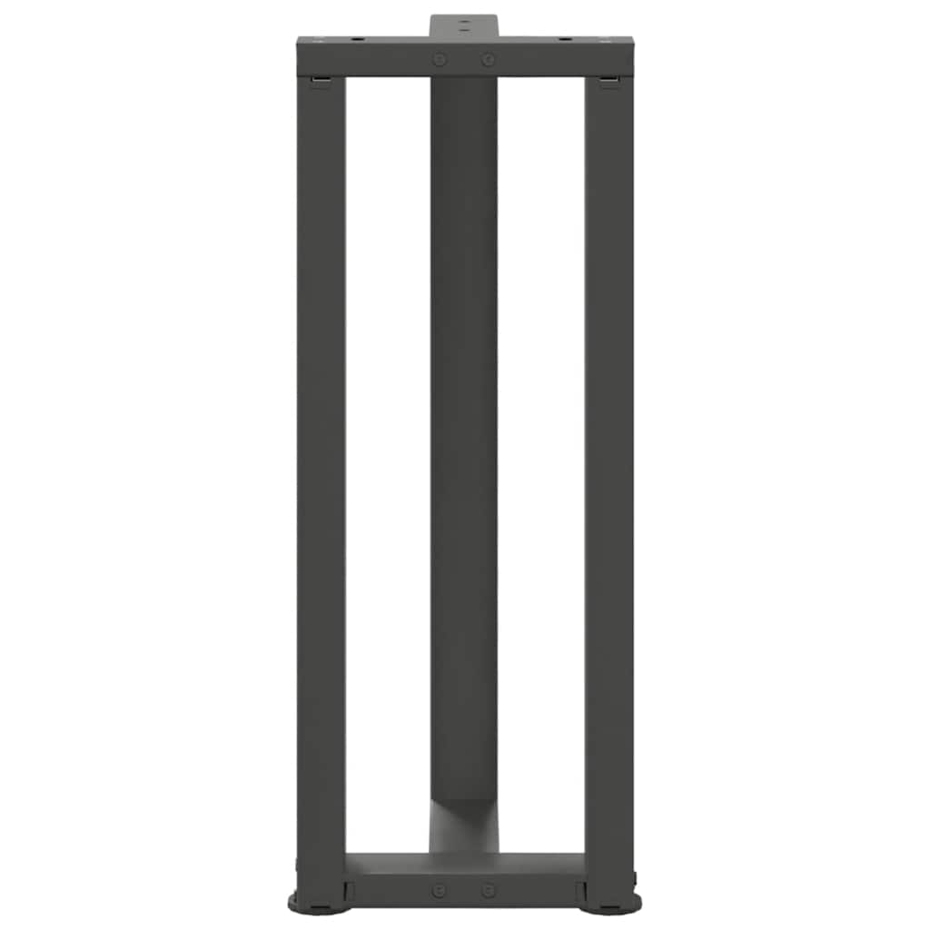 2 db antracit acél konzolasztal lábak t-alakú 20x28x(72-73) cm