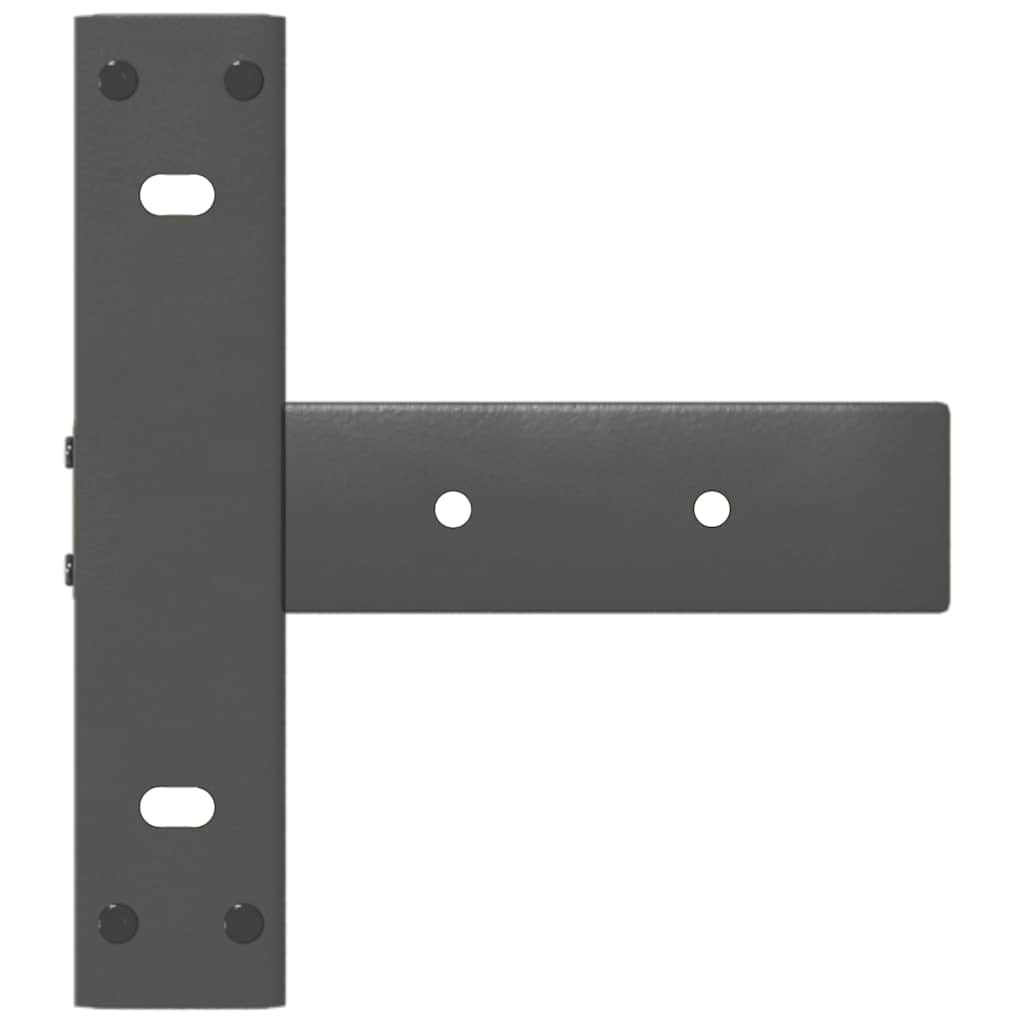 2 db antracit acél konzolasztal lábak t-alakú 20x28x(72-73) cm
