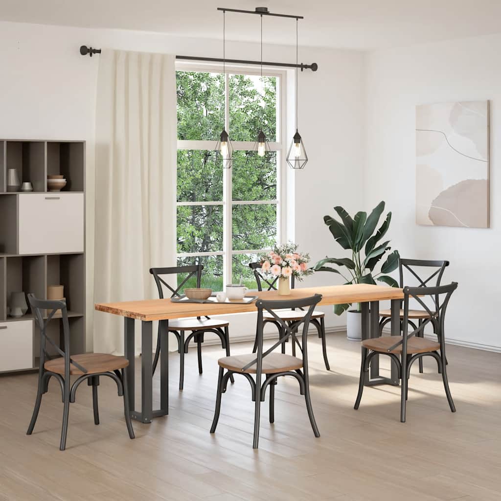 2 db antracit acél konzolasztal lábak t-alakú 38x25x(72-73) cm