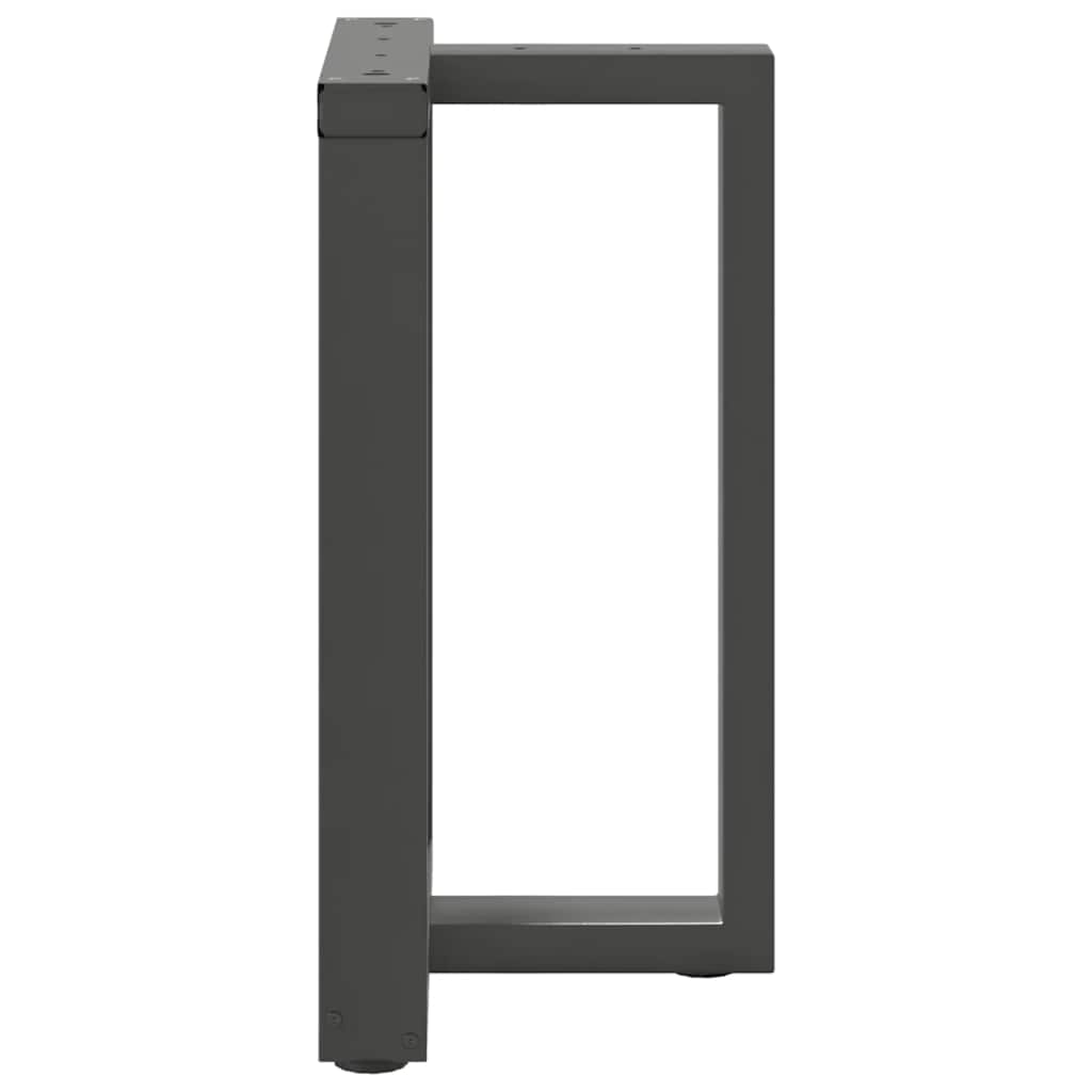2 db antracit acél étkezőasztal lábak t-alakú 50x35x(72-73) cm