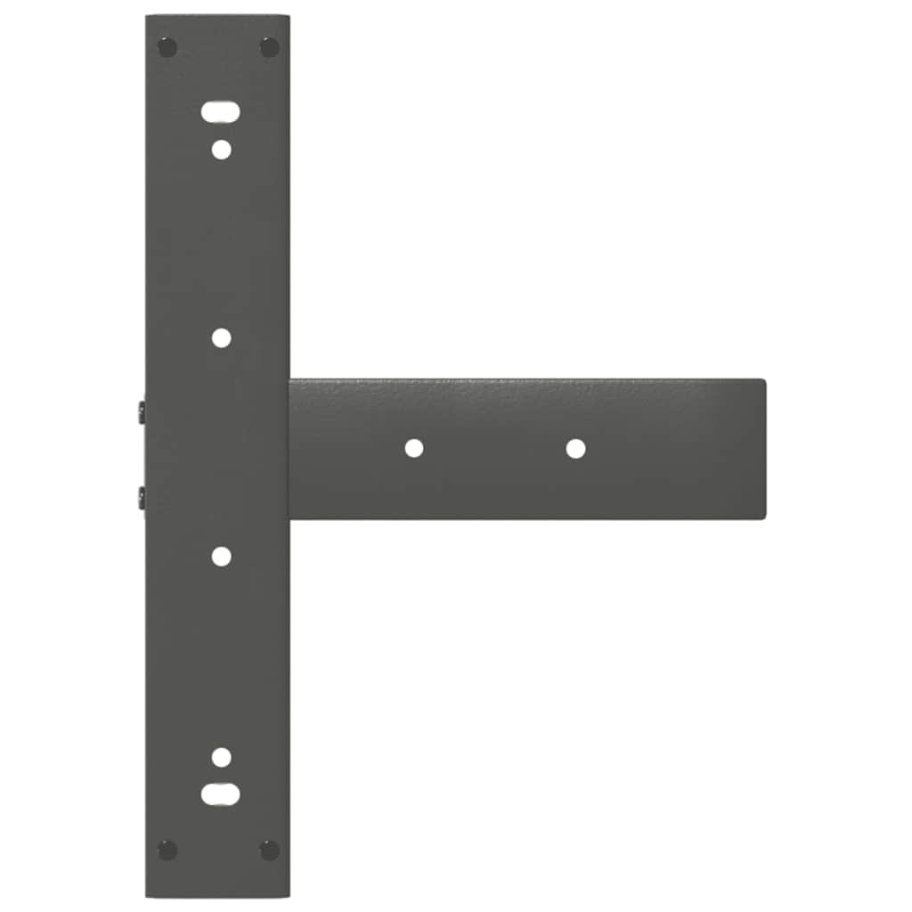 2 db antracit acél étkezőasztal lábak t-alakú 50x35x(72-73) cm