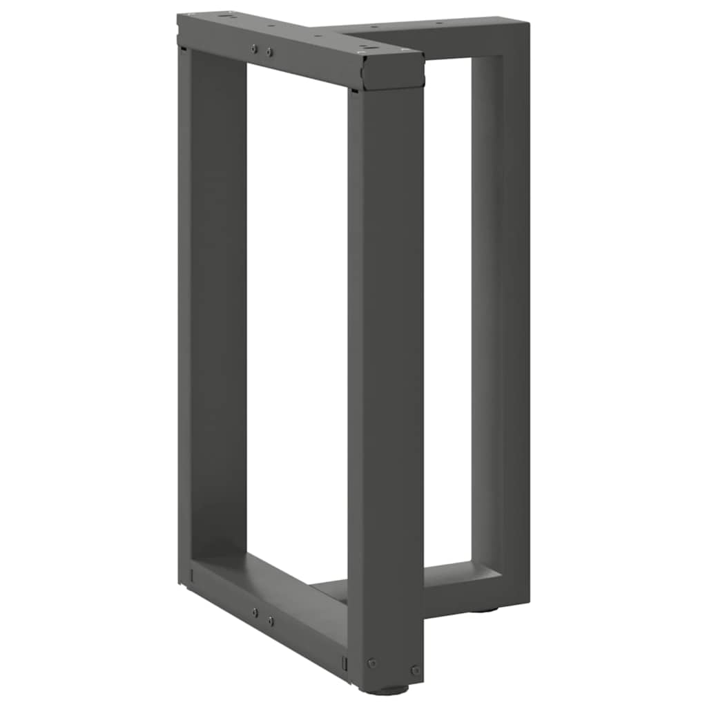 2 db antracit acél étkezőasztal lábak t-alakú 60x35x(72-73) cm
