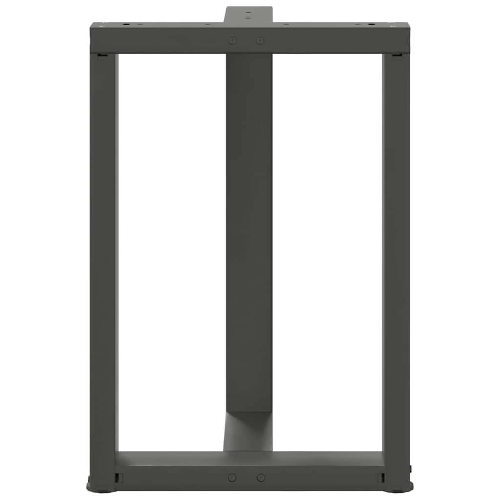 2 db antracit acél étkezőasztal lábak t-alakú 60x35x(72-73) cm