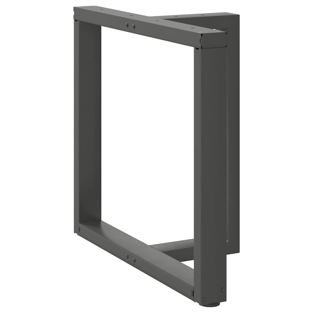 2 db antracit acél étkezőasztal lábak t-alakú 70x35x(72-73) cm