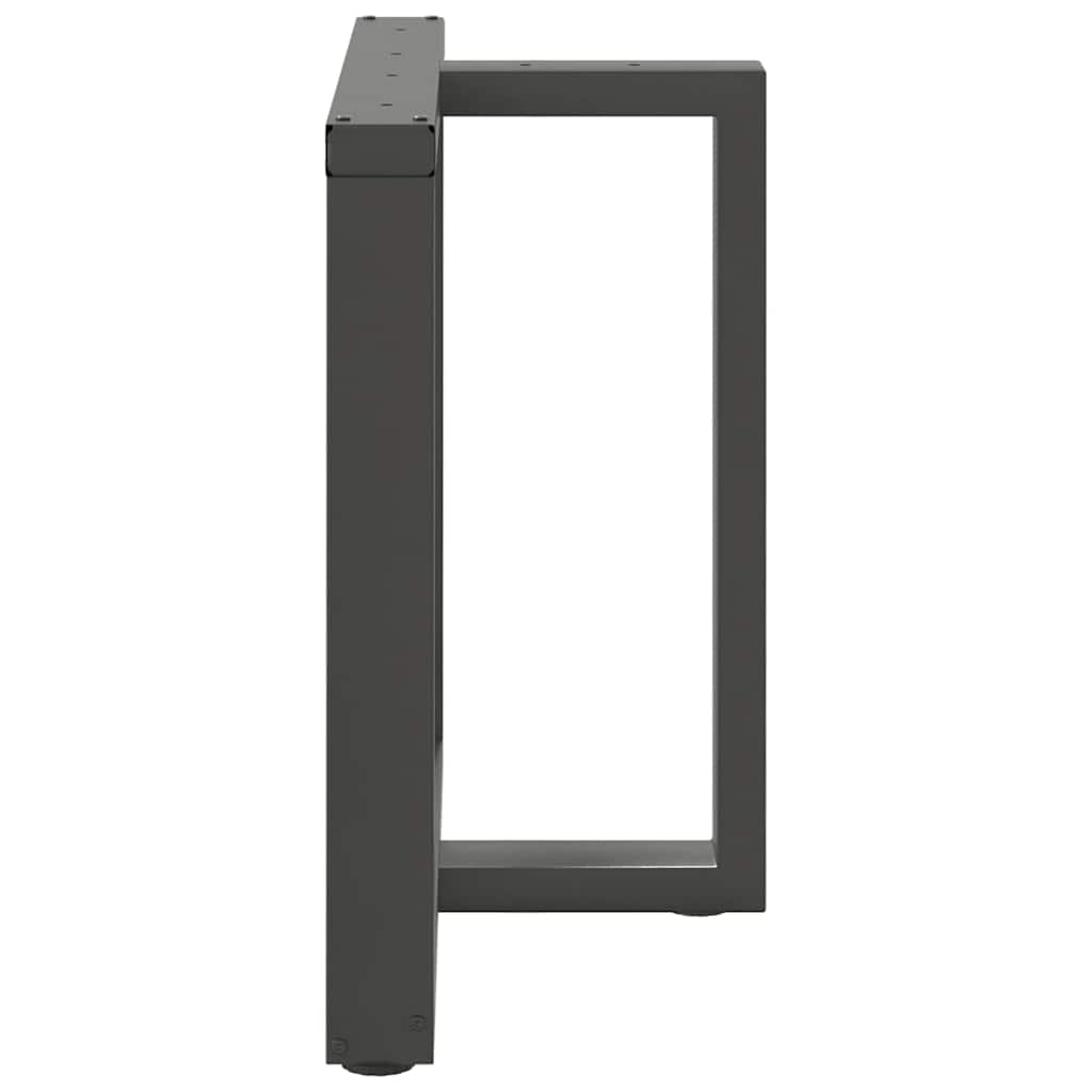 2 db antracit acél étkezőasztal lábak t-alakú 70x35x(72-73) cm