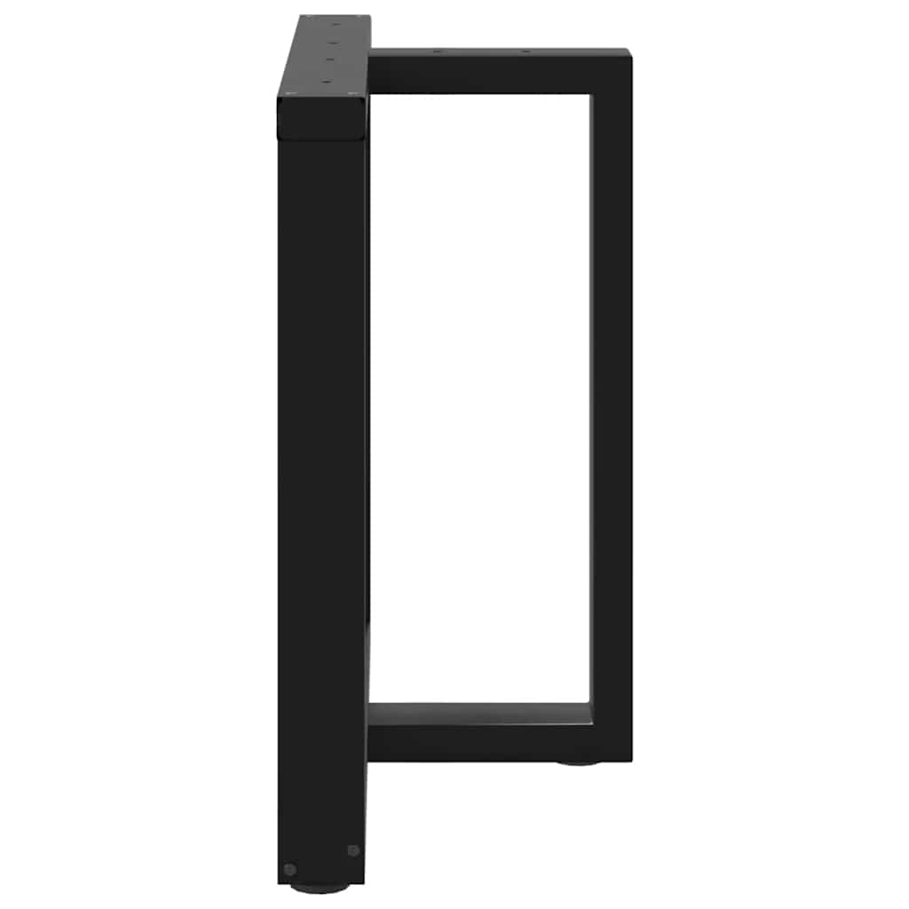 2 db fekete acél étkezőasztal lábak t-alakú 80x35x(72-73) cm
