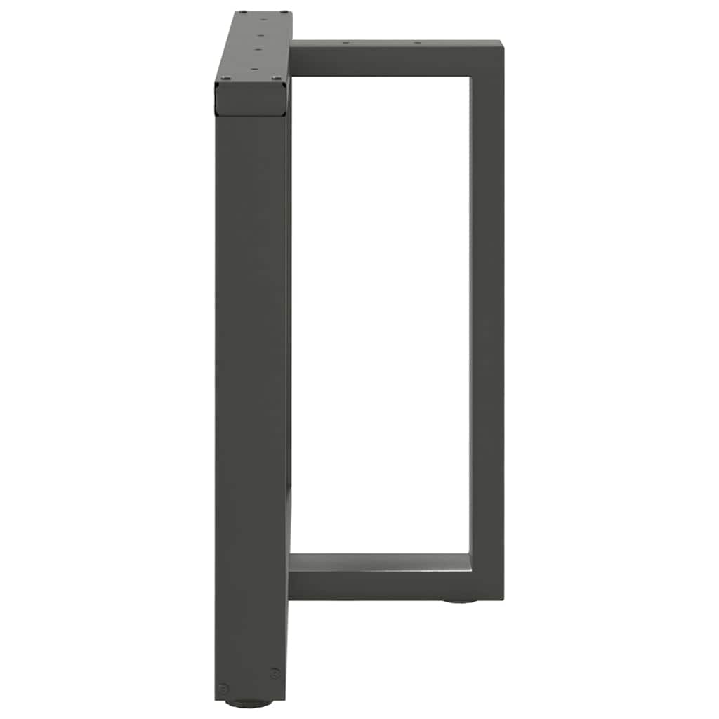 2 db antracit acél étkezőasztal lábak t-alakú 80x35x(72-73) cm
