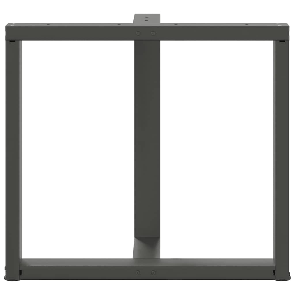 2 db antracit acél étkezőasztal lábak t-alakú 80x35x(72-73) cm