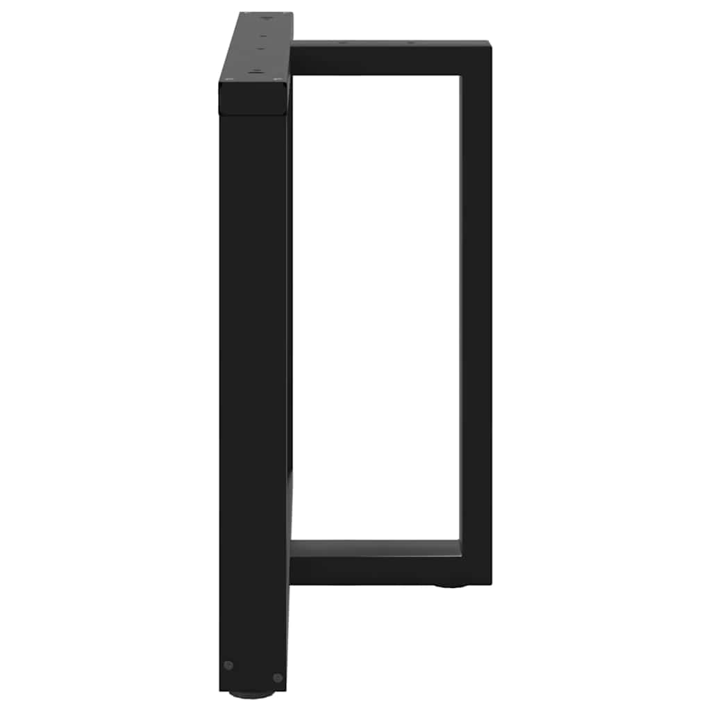 2 db fekete acél étkezőasztal lábak t-alakú 90x35x(72-73) cm