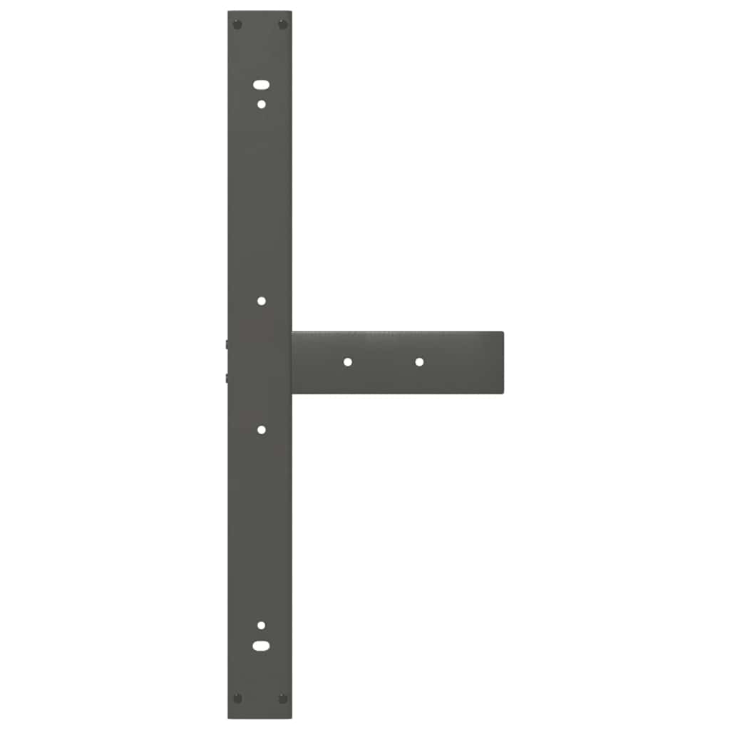 2 db antracit acél étkezőasztal lábak t-alakú 90x35x(72-73) cm