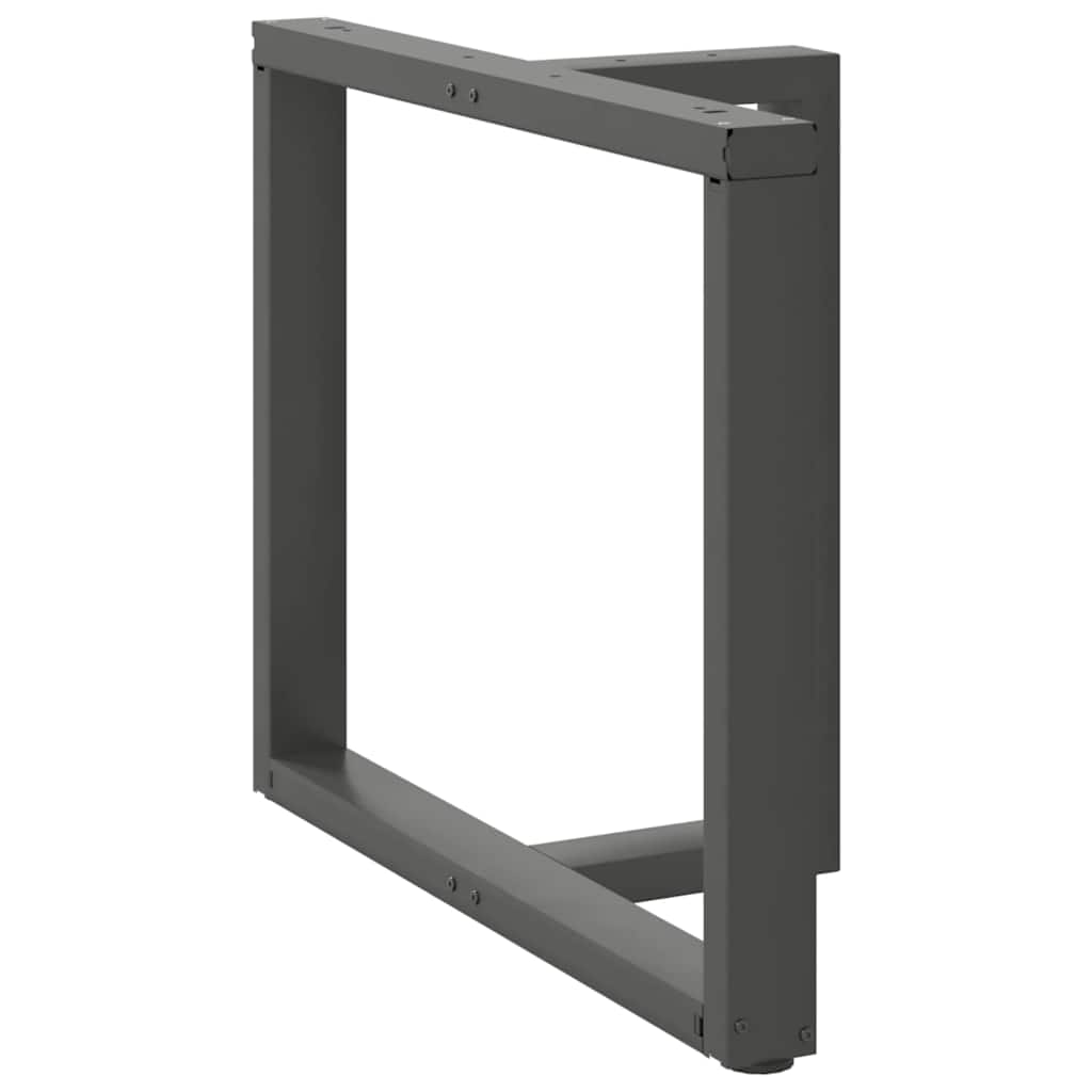 2 db antracit acél étkezőasztal lábak t-alakú 100x35x(72-73) cm