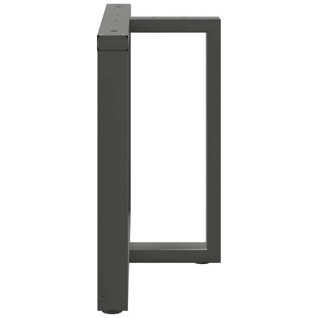 2 db antracit acél étkezőasztal lábak t-alakú 100x35x(72-73) cm