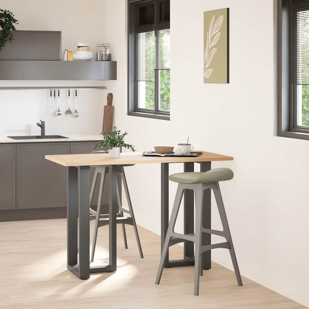 2 db antracit acél bárasztal lábak t-alakú 40x35x(91-92) cm