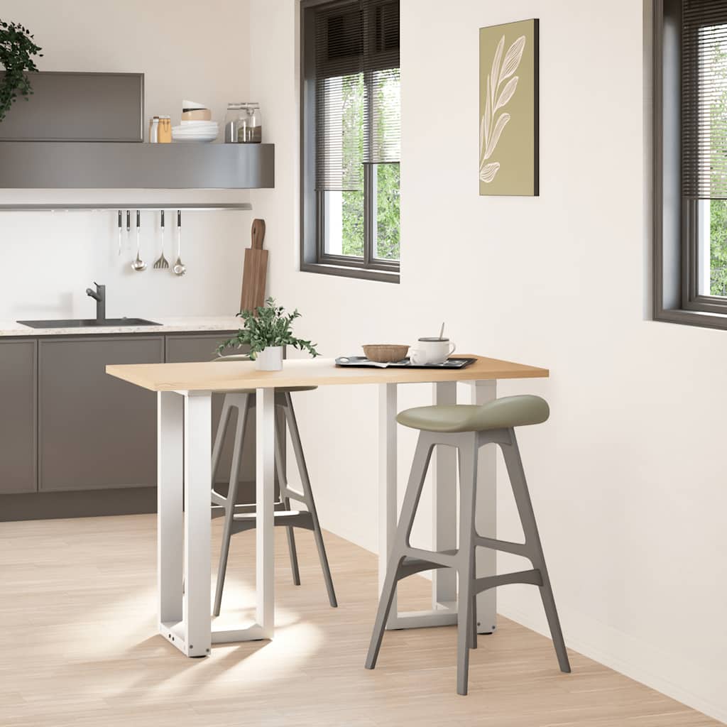 2 db fehér acél bárasztal lábak t-alakú 50x35x(91-92) cm