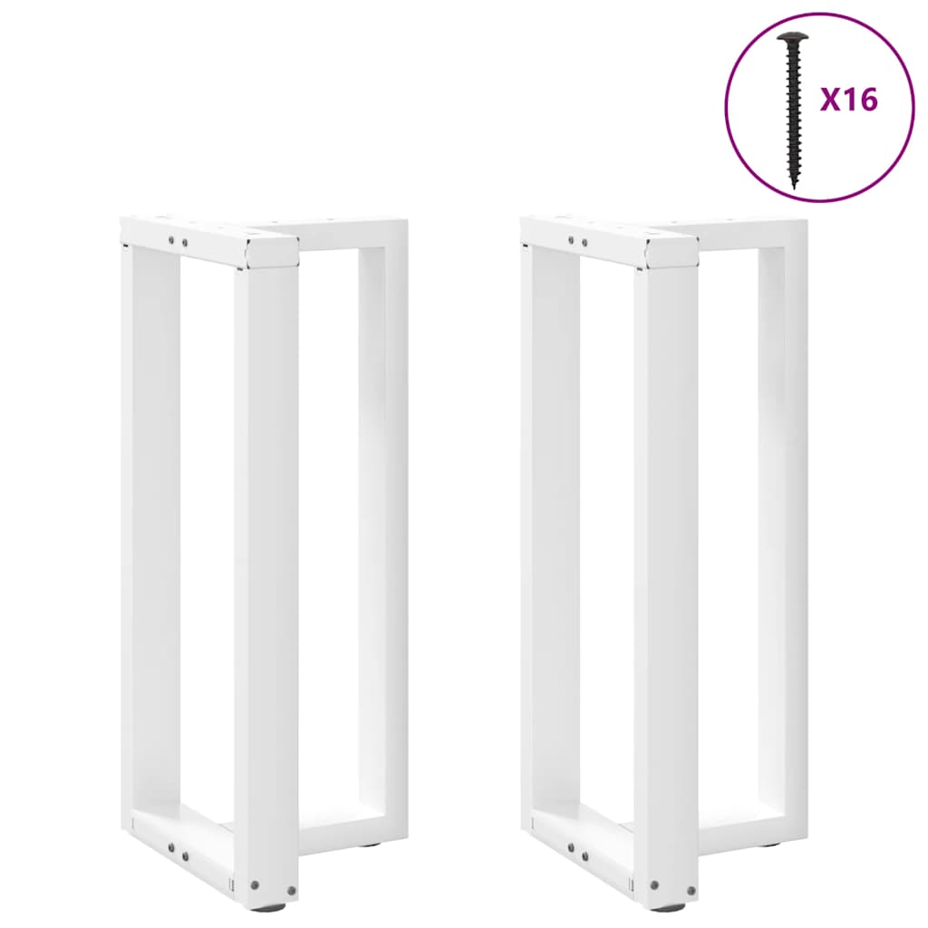 2 db fehér acél bárasztal lábak t-alakú 50x35x(91-92) cm