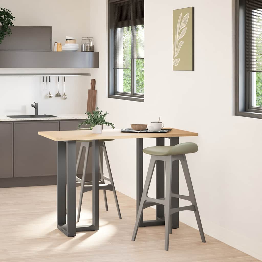 2 db antracit acél bárasztal lábak t-alakú 50x35x(91-92) cm