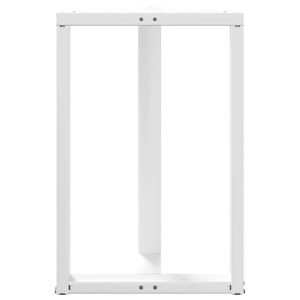 2 db fehér acél bárasztal lábak t-alakú 60x35x(91-92) cm
