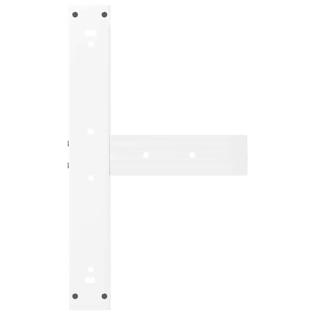 2 db fehér acél bárasztal lábak t-alakú 60x35x(91-92) cm