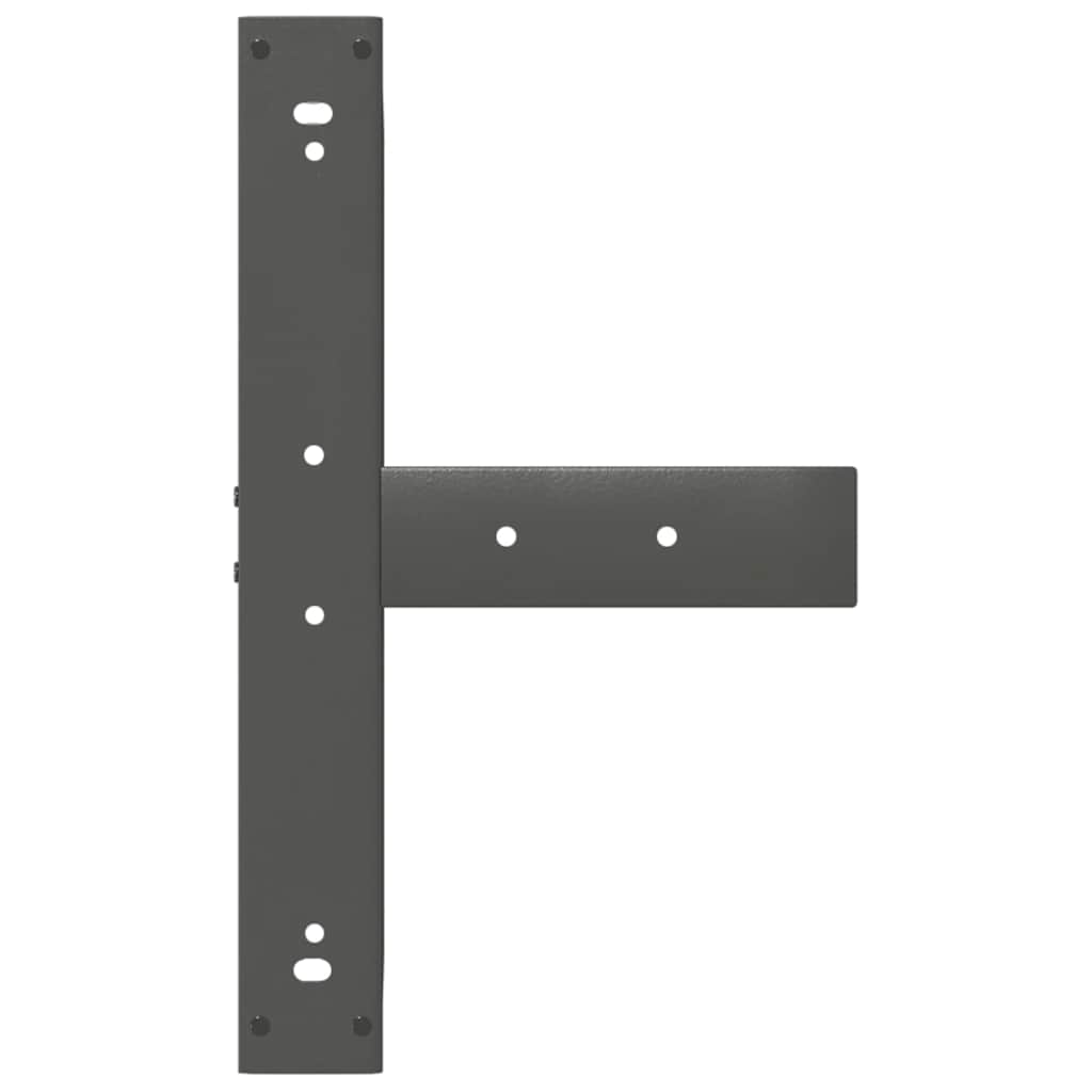 2 db antracit acél bárasztal lábak t-alakú 60x35x(91-92) cm