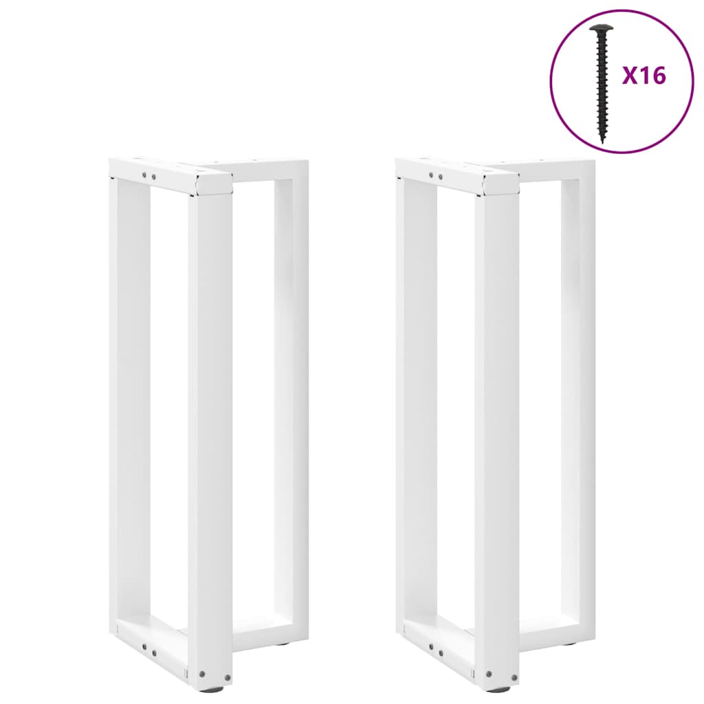 2 db fehér acél bárasztal lábak t-alakú 40x35x(101-102) cm