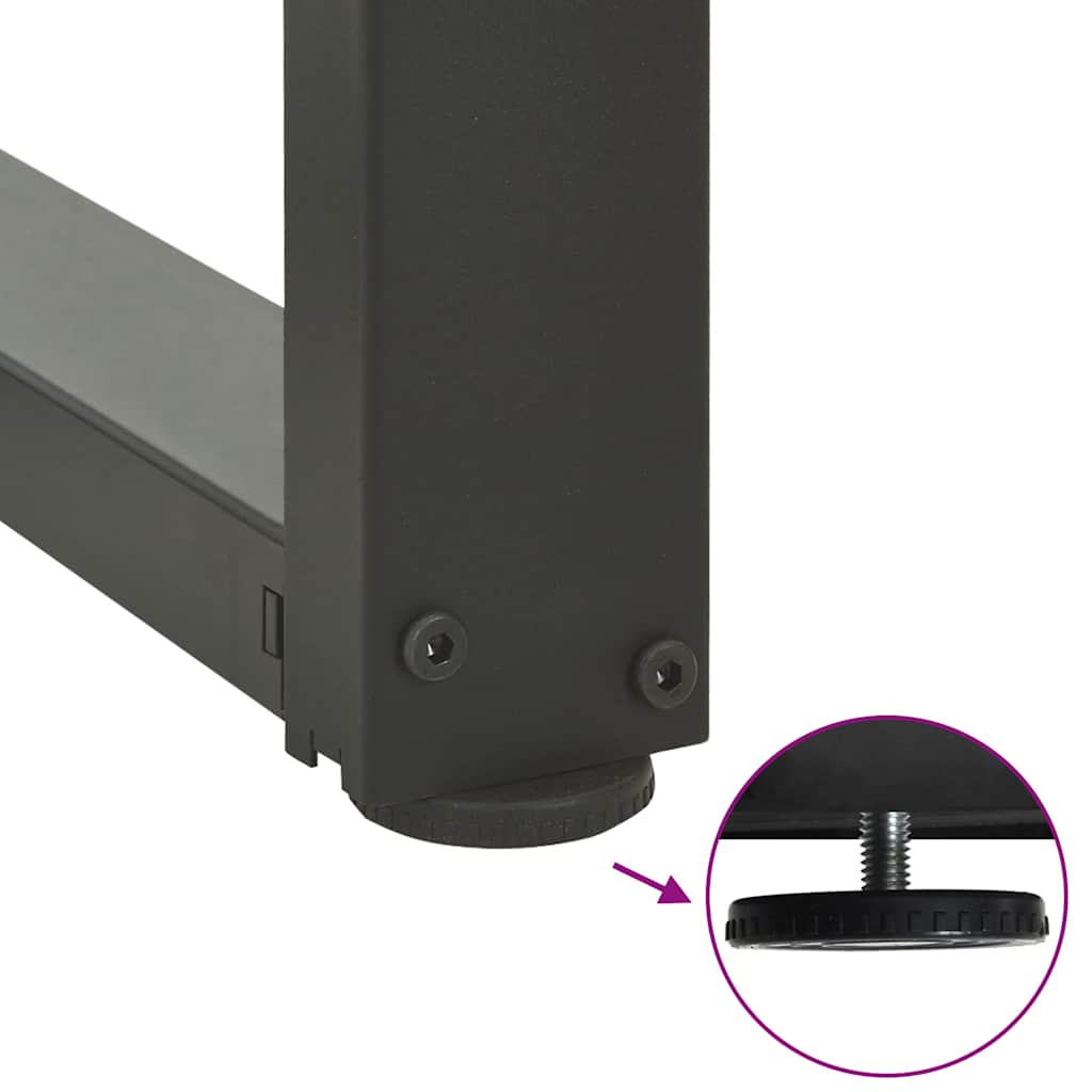 2 db antracit acél bárasztal lábak t-alakú 40x35x(101-102) cm