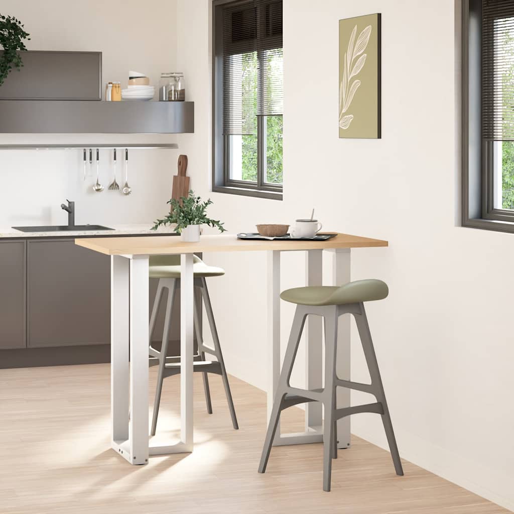2 db fehér acél bárasztal lábak t-alakú 50x35x(101-102) cm