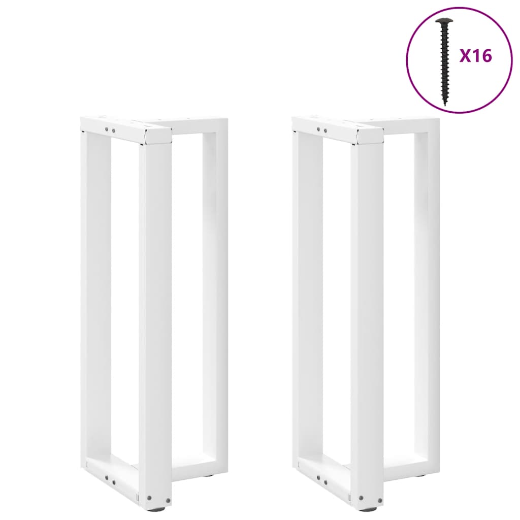 2 db fehér acél bárasztal lábak t-alakú 50x35x(101-102) cm