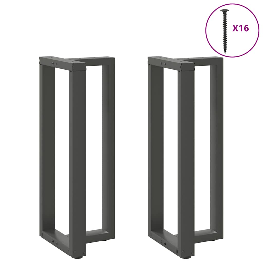 2 db antracit acél bárasztal lábak t-alakú 50x35x(101-102) cm