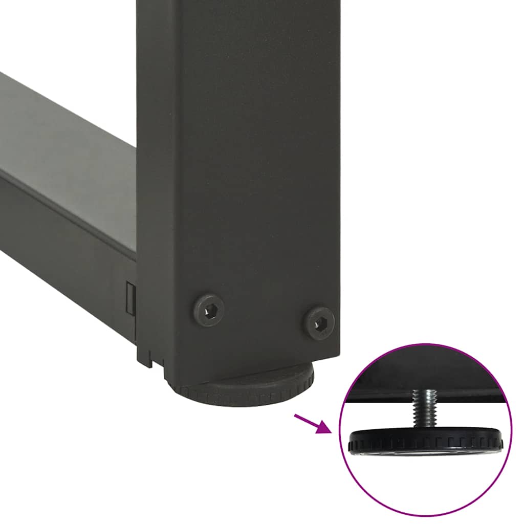 2 db antracit acél bárasztal lábak t-alakú 50x35x(101-102) cm