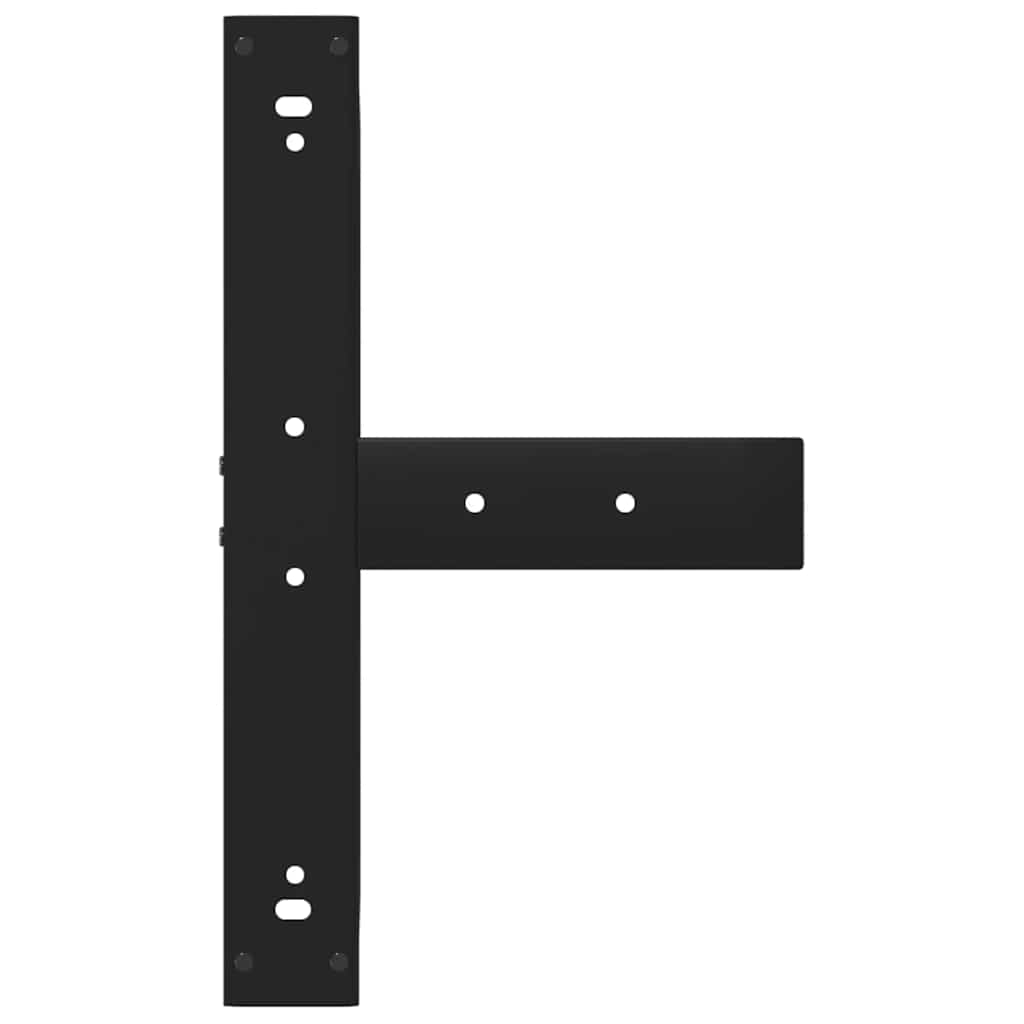 2 db fekete acél bárasztal lábak t-alakú 60x35x(101-102) cm