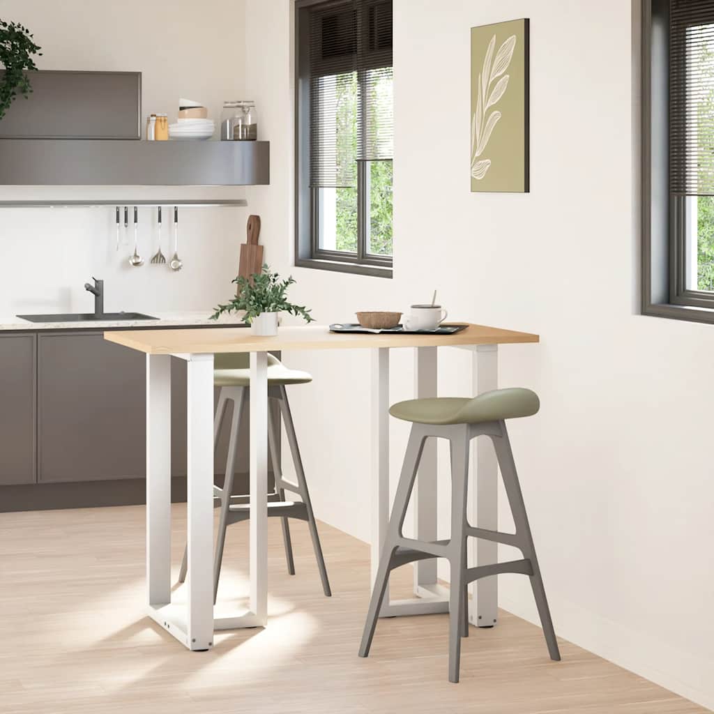 2 db fehér acél bárasztal lábak t-alakú 60x35x(101-102) cm