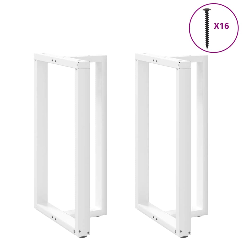 2 db fehér acél bárasztal lábak t-alakú 60x35x(101-102) cm