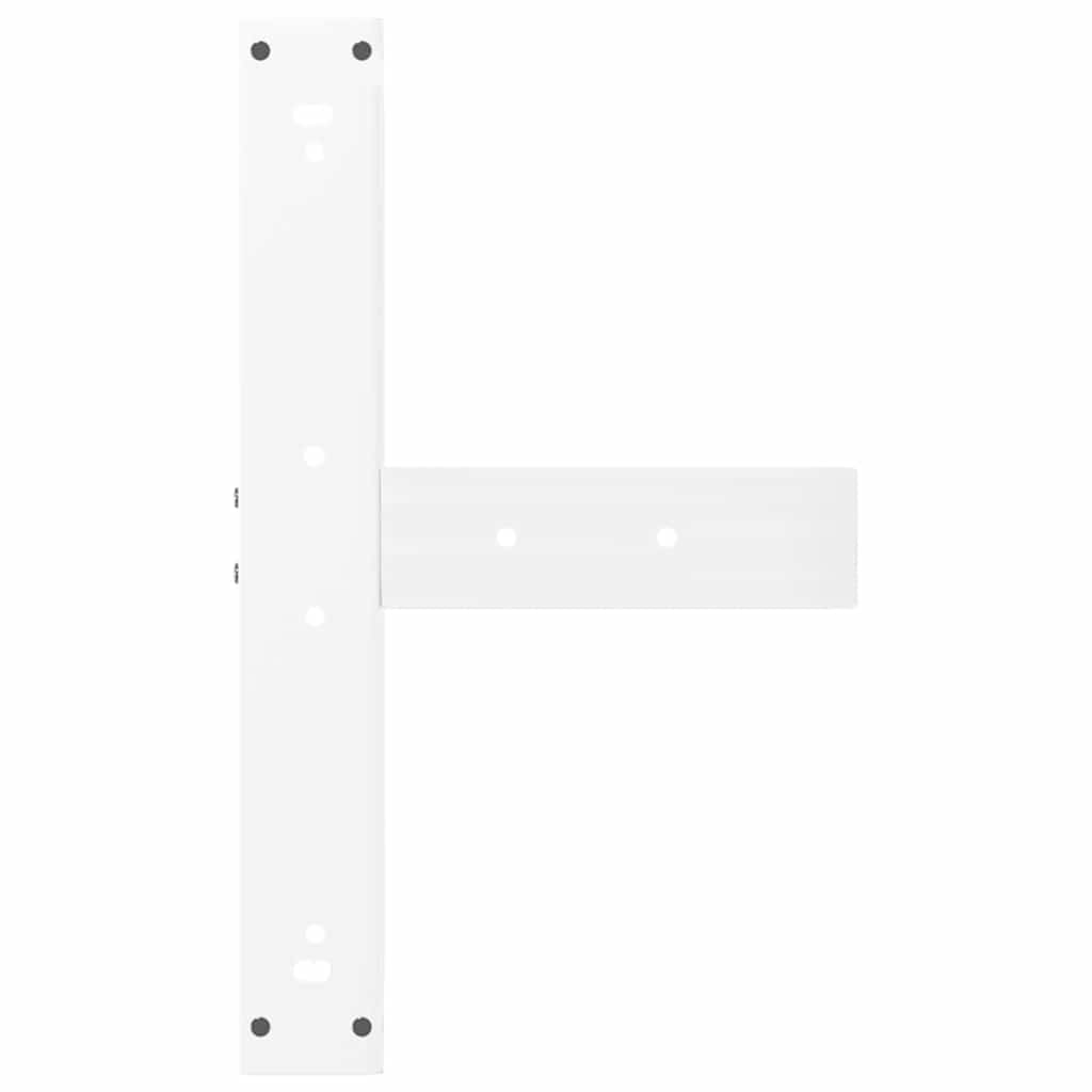 2 db fehér acél bárasztal lábak t-alakú 60x35x(101-102) cm