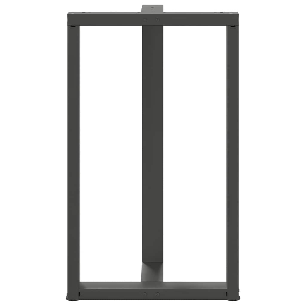 2 db antracit acél bárasztal lábak t-alakú 60x35x(101-102) cm