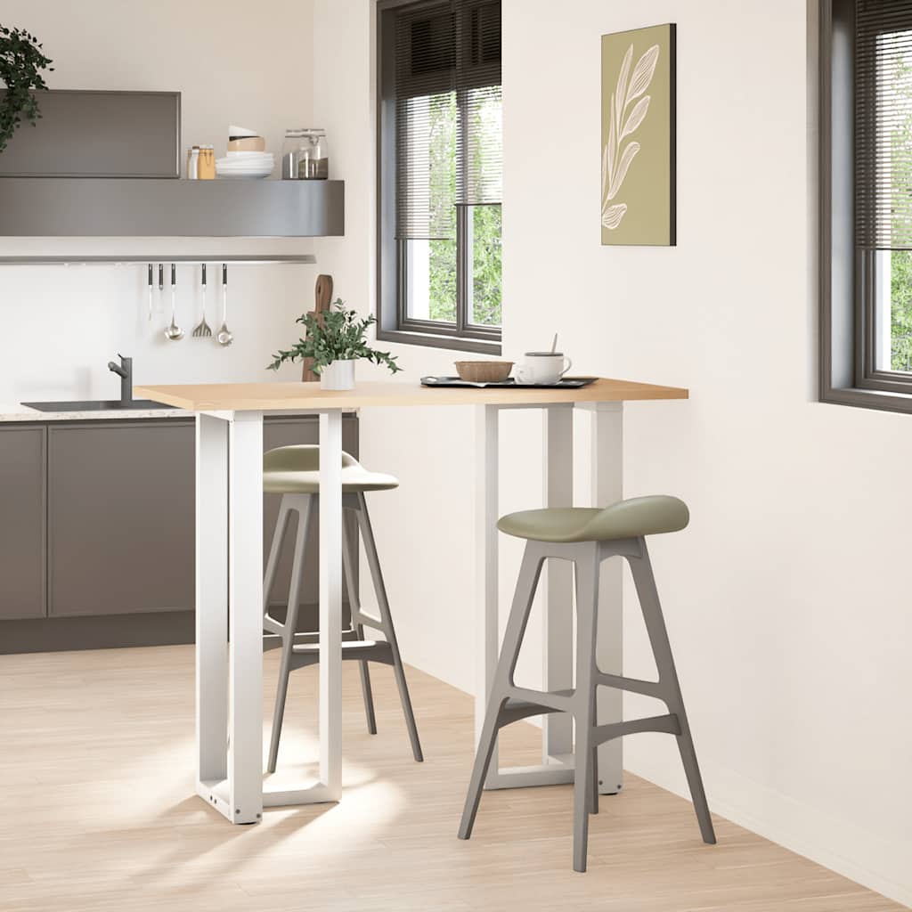 2 db fehér acél bárasztal lábak t-alakú 40x35x(111-112) cm